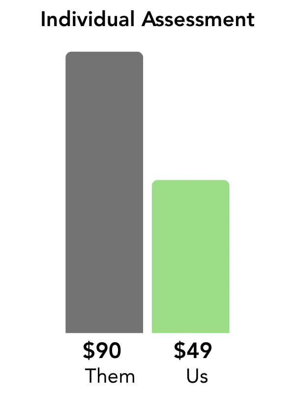 Gray and light green rectangular blocks side by side