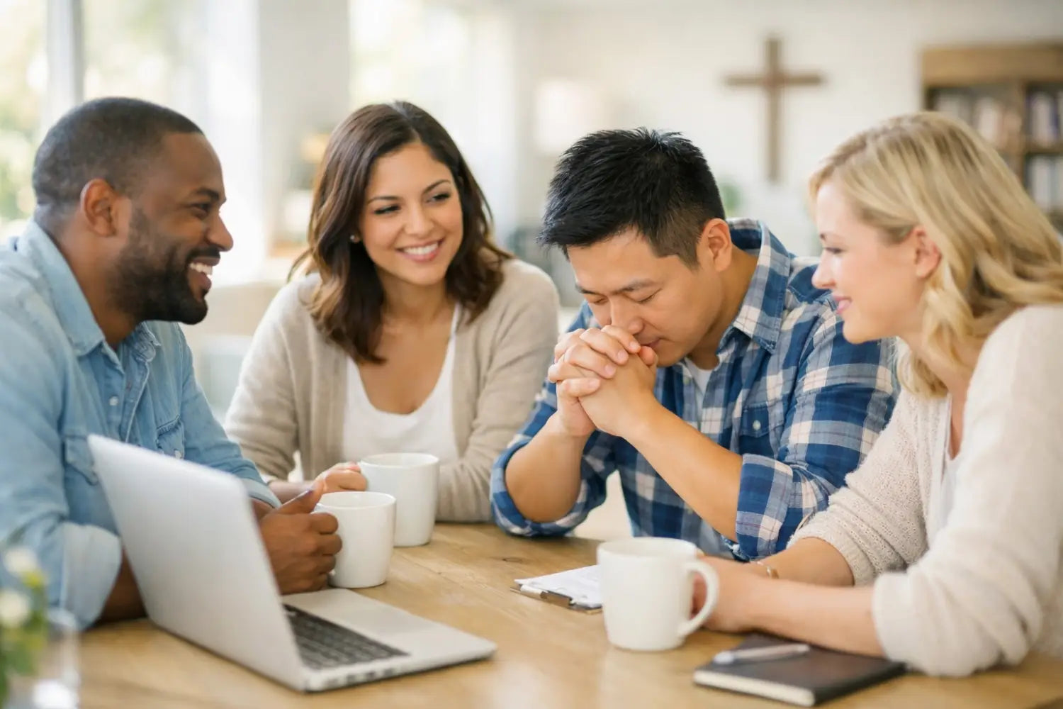 Diverse professionals in team meeting